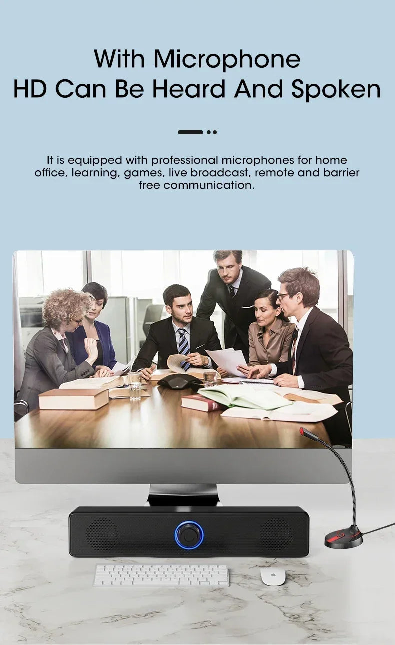 Computer Desktop High-quality Bluetooth Wired Dual-purpose High-volume Microphone Two-in-one Speaker Home Surround Audio System Lootquake LLC