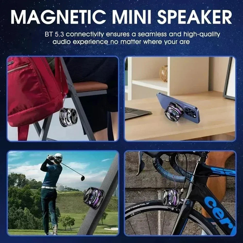 Portable Bluetooth Speaker G200 RGB Lighting Magnetic Speaker BT5.3 Mini Sound Box 7 Hours Playback Phone Holder Phone Holder Lootquake LLC