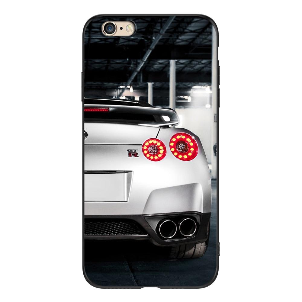 Cute Cover Soft Silicone Print Cars Print Phone Case For Iphone 5s 5 S Se 2016 4.0" Case Phone Cover On  Iphone 6s 6 S Plus Funda Bumper Black Case Sport Race Car Stevvex