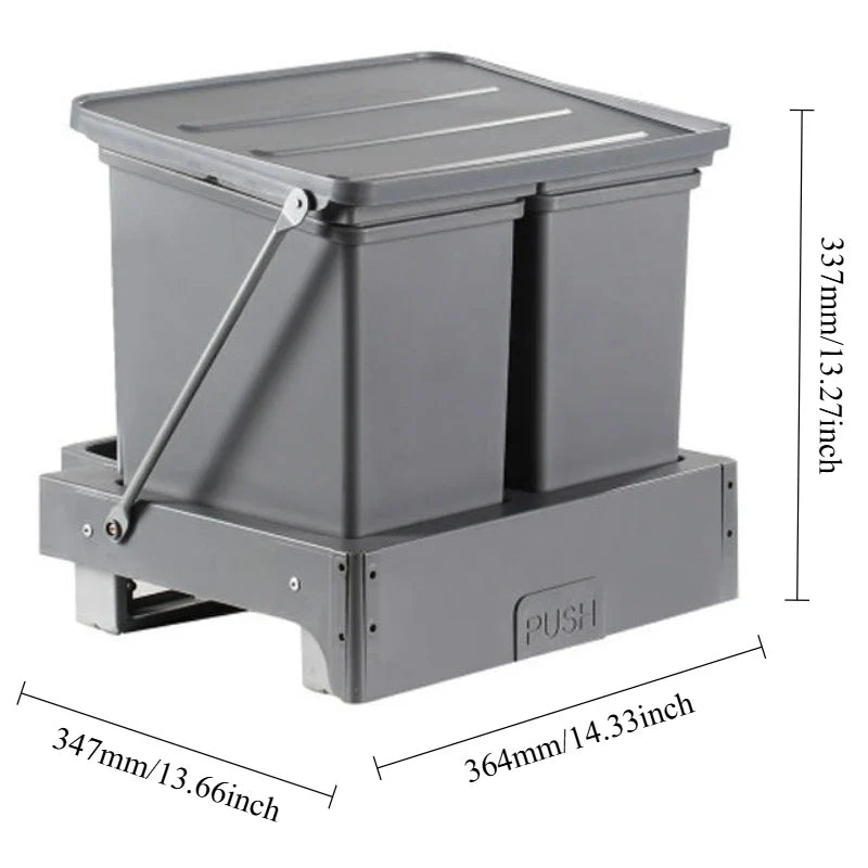 Kitchen Trash Can Household Pull Out Trash Can Sink Cabinet Bottom Garbage Bin Large Capacity Litter Bins Food Waste Disposal