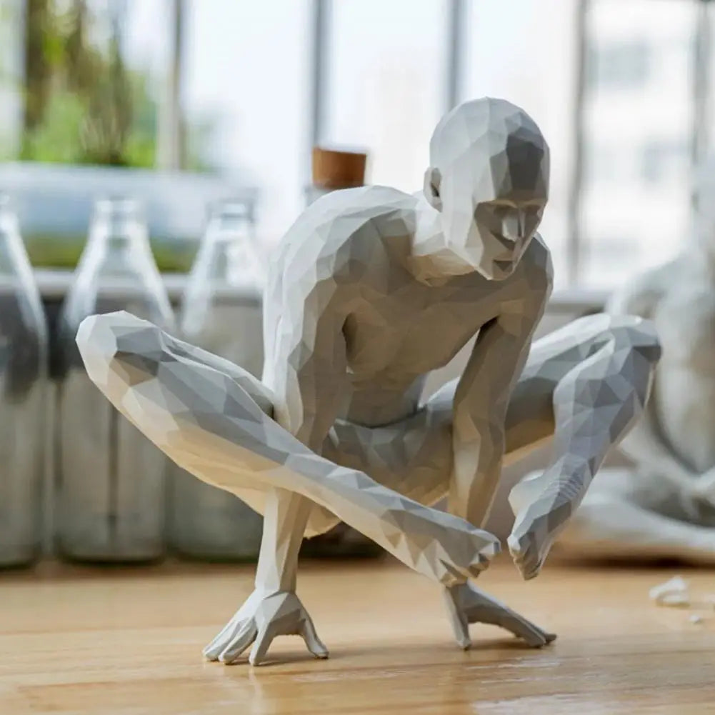 Yoga Man Meditating Abstract Statues Sculptures Yoga Figurine Nordic Living Room Home Decor Decoration Desk Ornaments Decor  ﻿