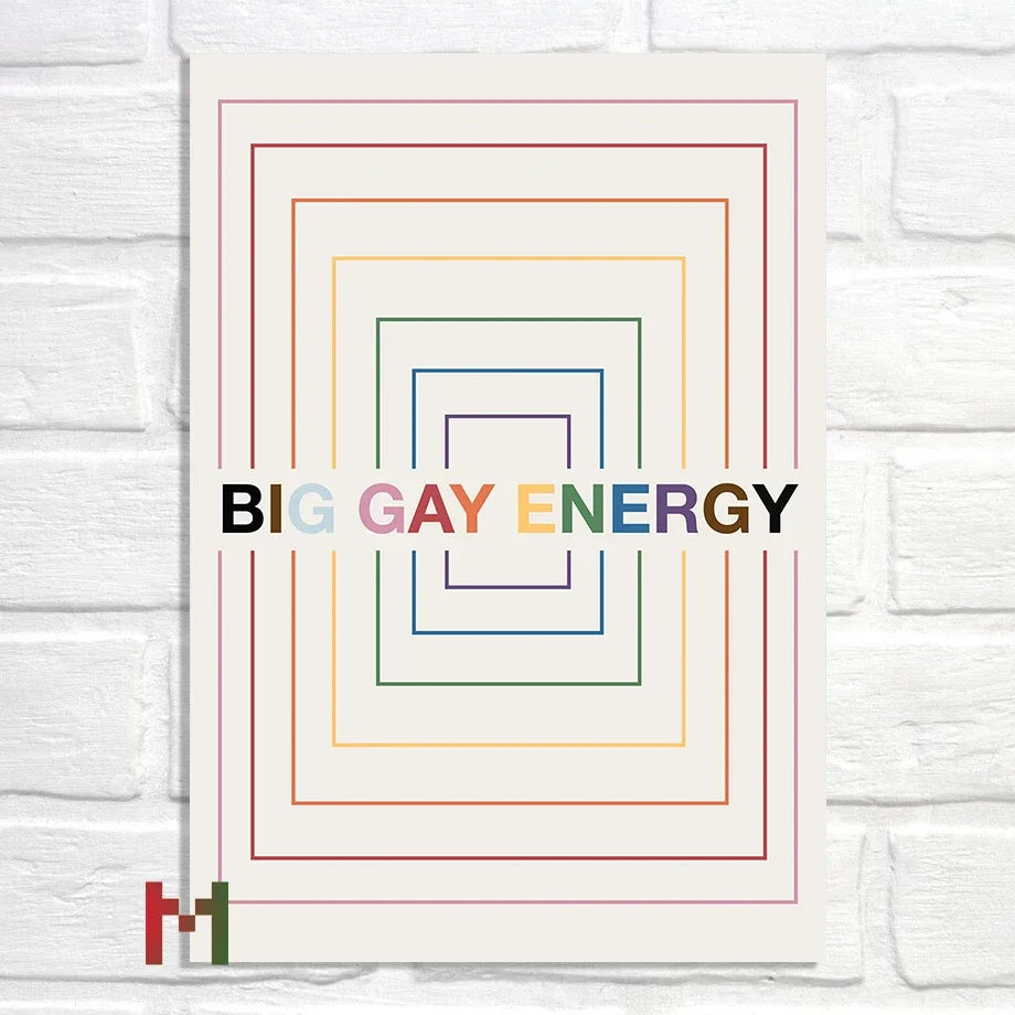 Abstract Pride Art Canvas Print Wall Decor LGBT Home Art Pi-Mart