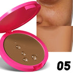 Natural Matte Pressed Powder Oil Control Brighten Whitening Face Base Foundation Compact Concealer Makeup Cosmetics Lootquake LLC