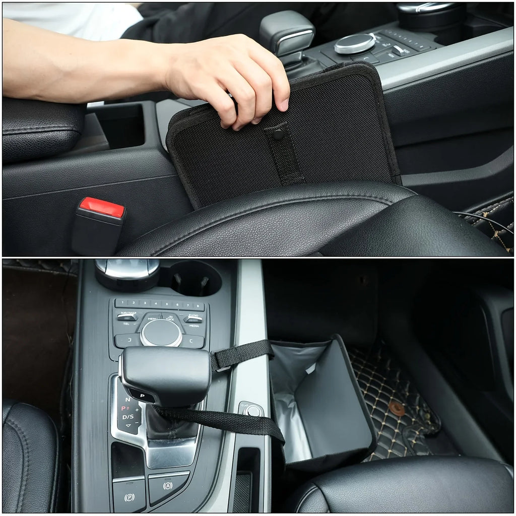 1PC Car mounted hanging garbage bin, multifunctional folding garbage bin, storage bag, storage bag, car interior accessories Lootquake LLC