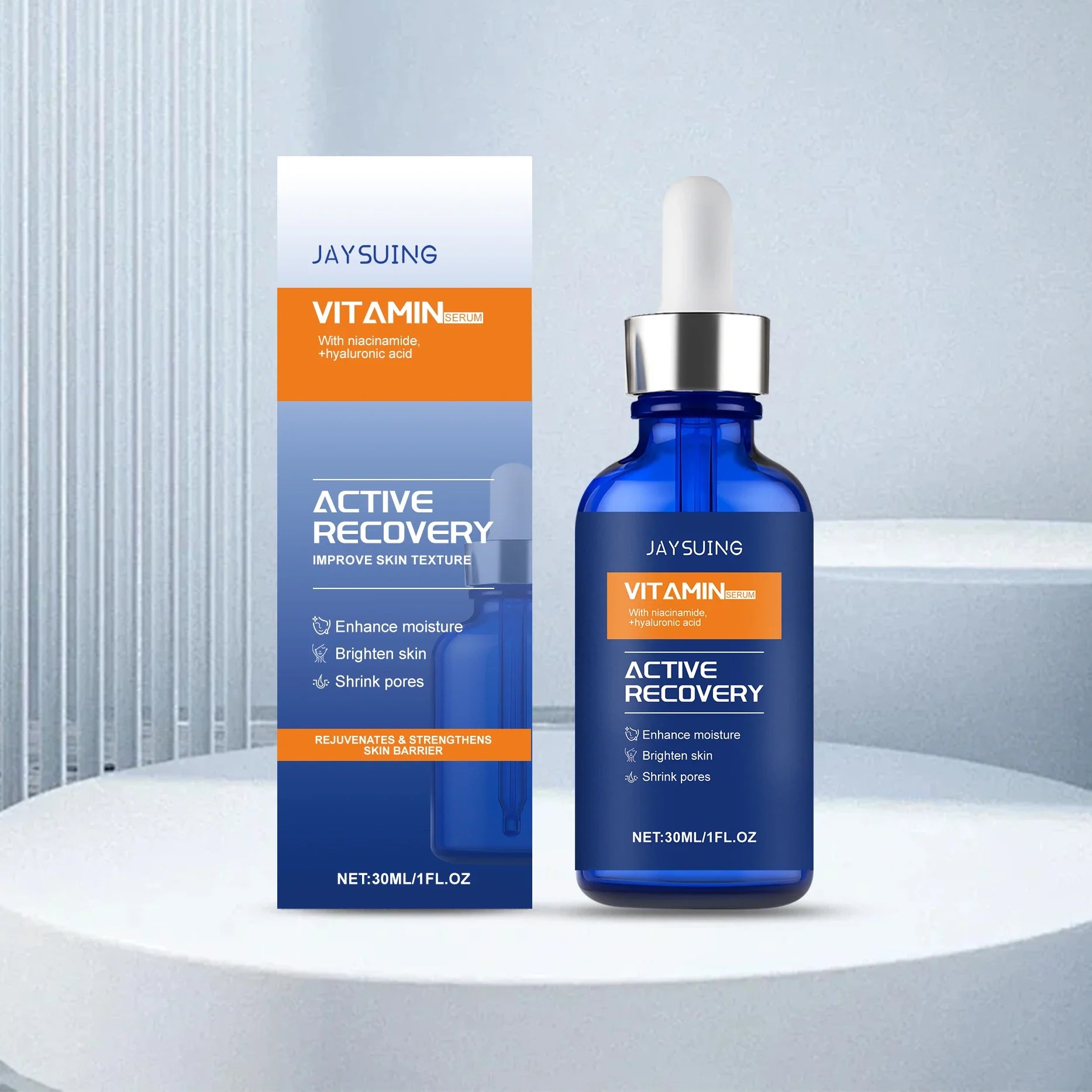Vitamin C Face Serum with Hyaluronic Acid Nicotinamide Brightening Dark Spots Dullness Hydrate Shrink Pores Anti Aging Skincare Lootquake LLC