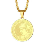 Mens Ancient Greek God Spartan Warrior Pendant Gladiator Necklace Women Mythology Spartan Helmet Charm Neck Chain Amulet Jewelry
