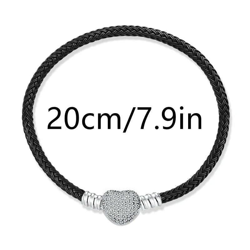 925 Silver Valentine's Day Snake Year Series Pendant Suitable for 925 Sterling Silver Original Women's Bracelet DIY Jewelry Gift Lootquake LLC