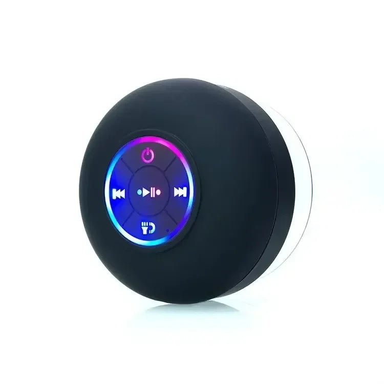 Mini Bluetooth Speaker w/ LED Lights & Super Suction |   IPX4 Waterproof for Bathroom/Outdoor |   Portable Wall Adsorbable Sound Lootquake LLC