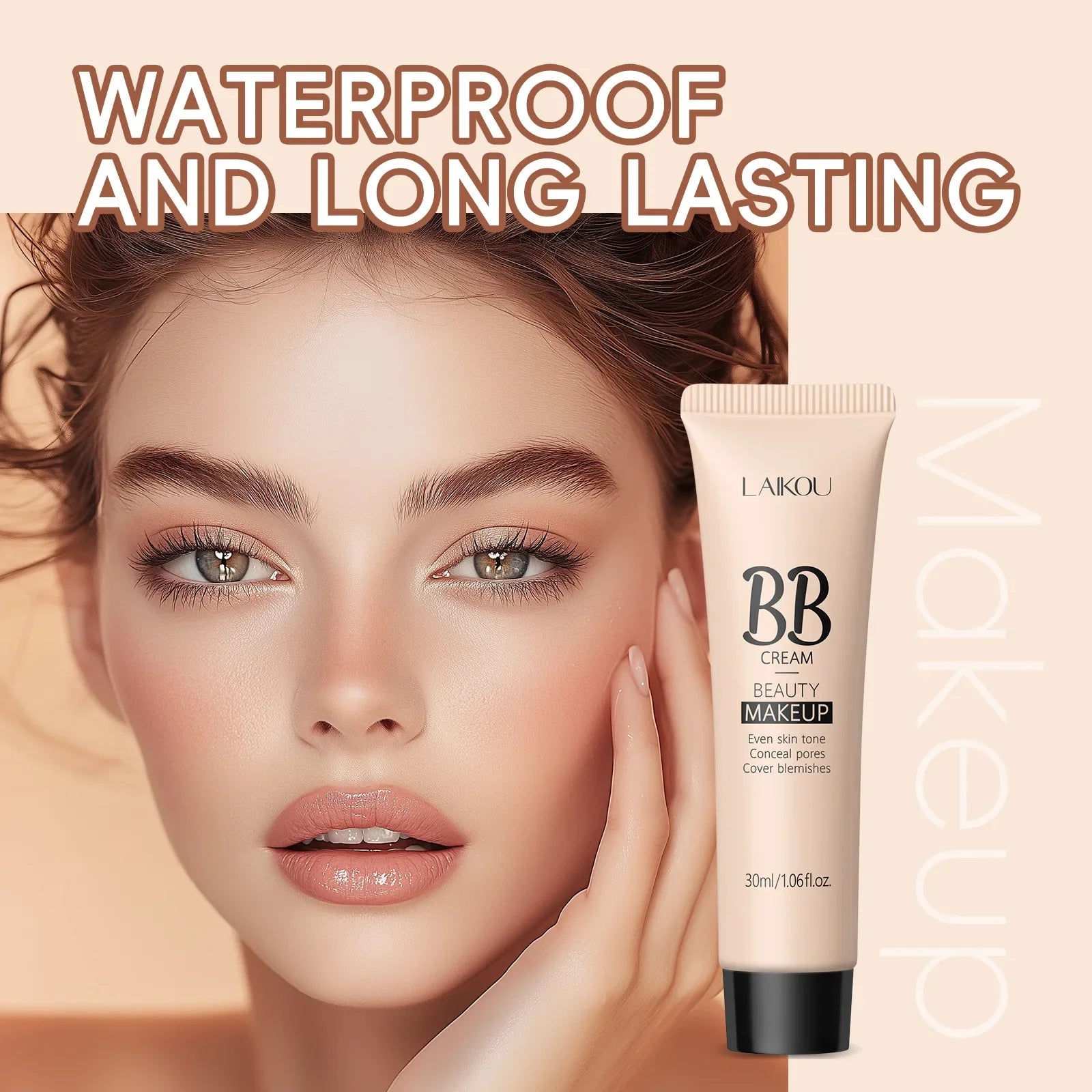 Natural Finish Foundation Cream 30ml Lightweight BB Cover Dark Circles Pores Oil Free Long Lasting Makeup Base Lootquake LLC