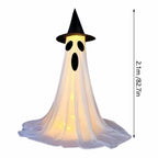 Lighted Spooky Ghost Decor Scary Standing Ghost with LED String Lights Home Porch Garden Yard Lawn Party Halloween Decorations Lootquake LLC