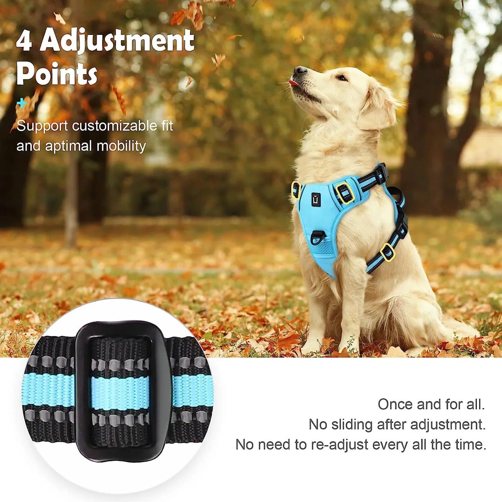 PawsEase No-Pull Soft Harness with Control Handle THRIXINE