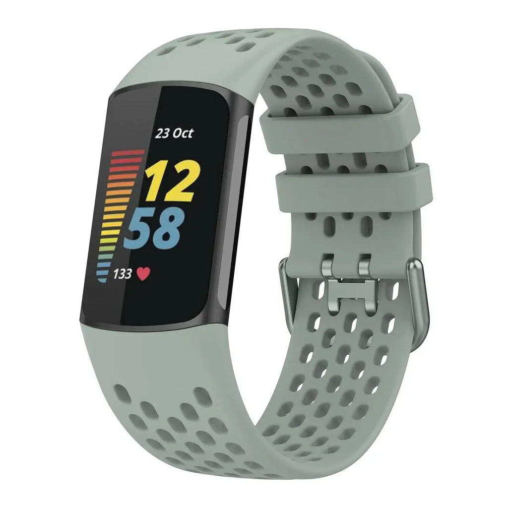 Fitbit Charge 5 6 Silicone Band - Soft Flexible Waterproof - SJB-DIAMOND ELITES