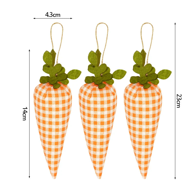 3/1pcs Nov Woven Easter Carrots Ornaments Hanging Pendant for Easter Home Decorations Supplies 2023 Kids Easter Favors Gifts Toy Lootquake LLC