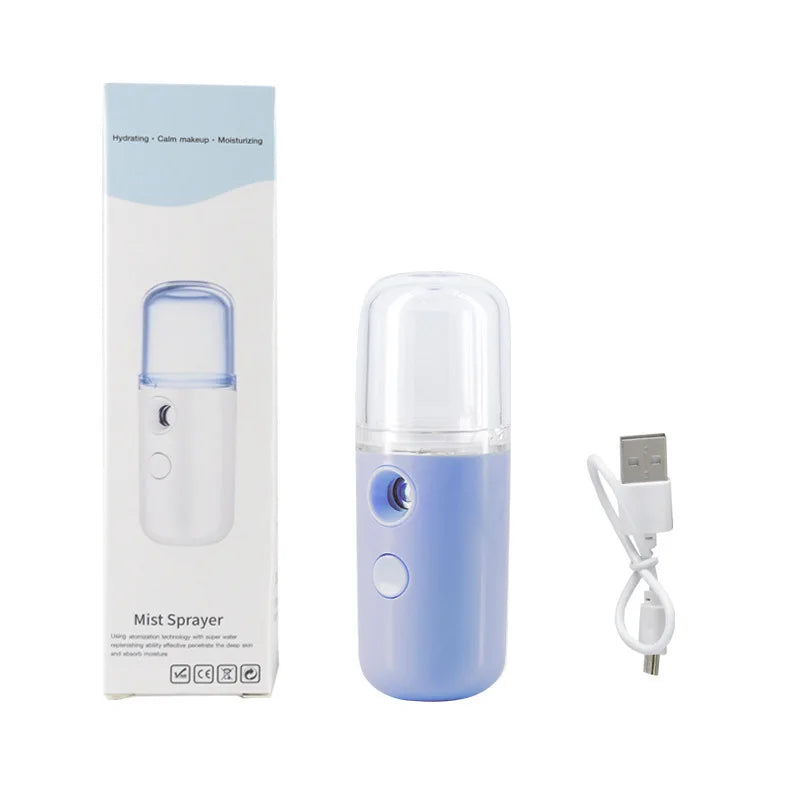 Spray Moisturizing Instrument Face Humidifier Mini Portable Portable Charging Beauty Instrument Cold Spray Machine Face Steamer