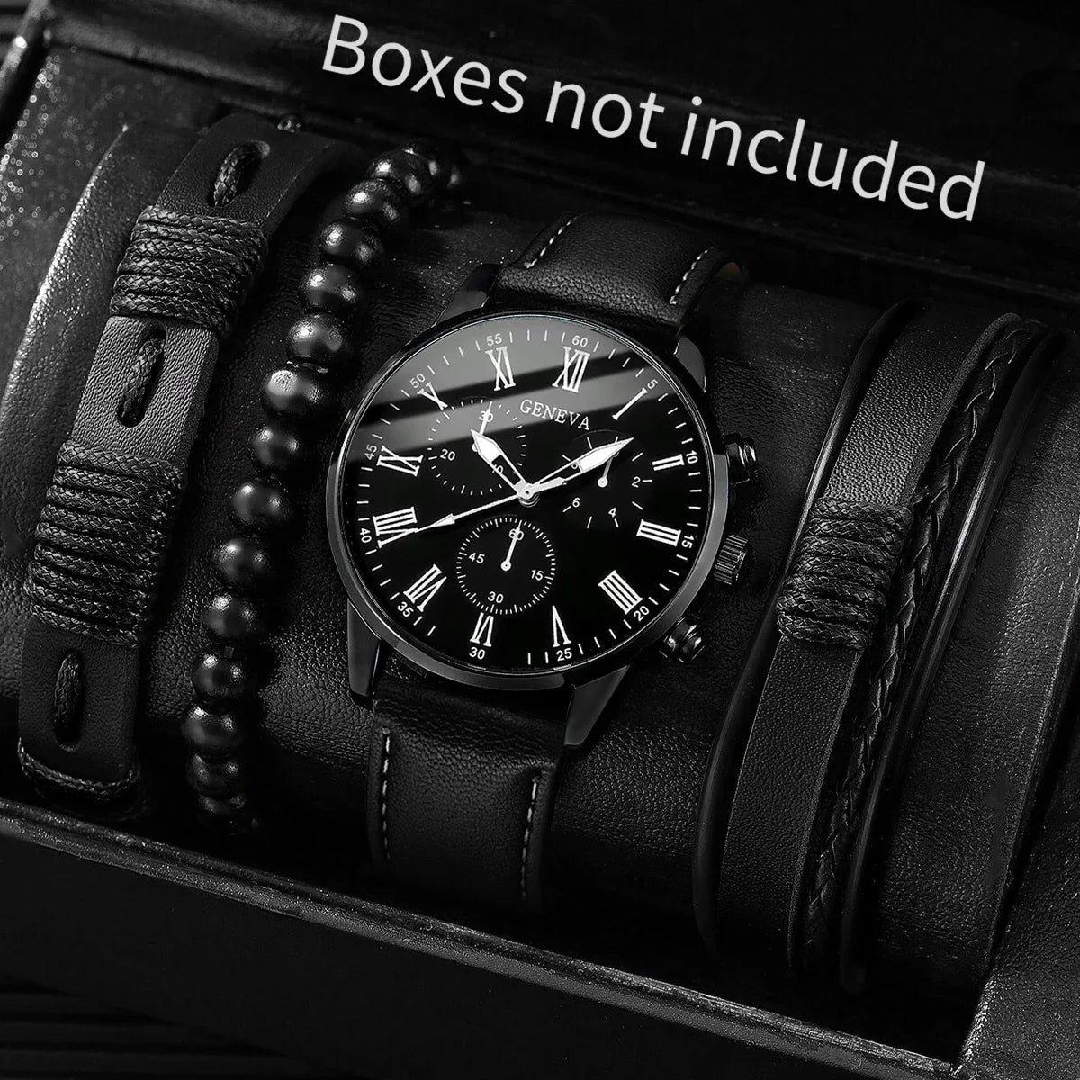 4/5PCS Fashion Men Watches Casual Male's Quartz Watch Bracelets Set Relogio Masculino Reloj Hombre（Without Box） Lootquake LLC