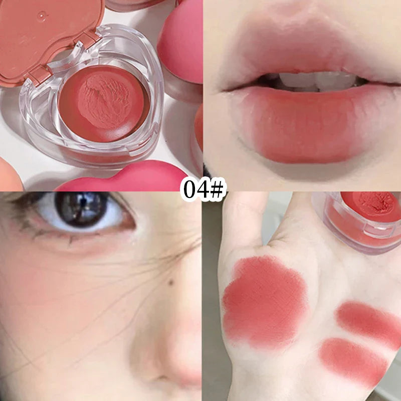 Gegebear Heart-Shaped Lip and Cheek Balm — Fine-Milled, Soft Matte Finish with Delicate Pink Tones for a Blushing Look Lootquake LLC