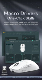 Attack Shark X3Pro Wireless  Gaming Mouse PixArt PAW3395 26000dpi Bluetooth Optical Mouse Tri-Mode Connection Macro Gaming Mouse Lootquake LLC