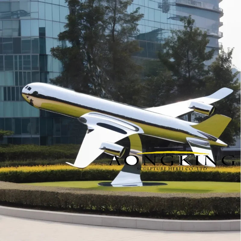 Cool Design outdoor abstract large stainless steel car statue Lootquake LLC