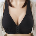 WTEMPO Plus Size Thin Non-steel Ring Front Buckle Cotton Bra Gathered Comfortable Underwear Soft Collection lingerie