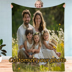 Custom Blanket With Photo Personalized Picture Blanket Memorial Family Flannel Blanket For Boy Girlfriend Lootquake LLC