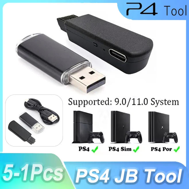 One-Key JB Tool Mod Set Modification Kit USB Adapter USB Dongle Jailbreaker for PS4/PS4 Pro/PS4 Slim 9.0-11.0 System Accessories Lootquake LLC