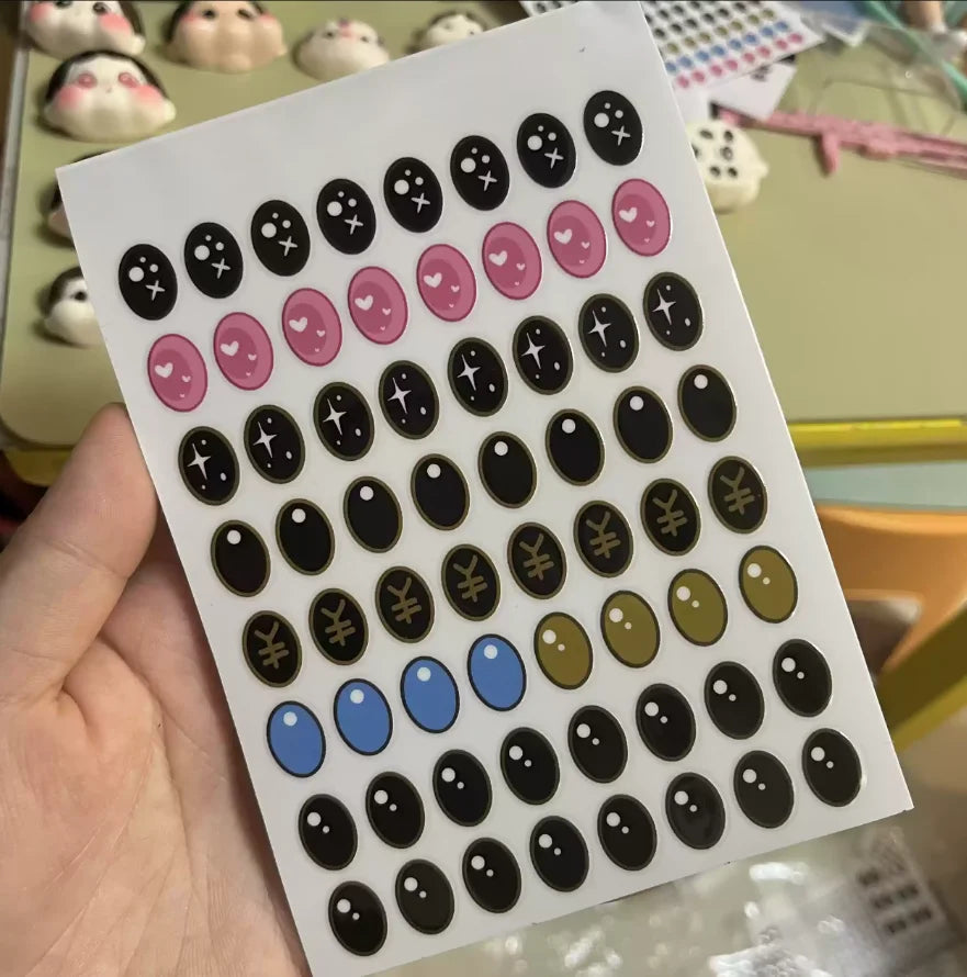 17cm Labubu Color Metal Bracelet Labubu Exquisite Eye Makeup Stickers Eyelash Stickers Vinyl Doll Diy Accessories Lootquake LLC