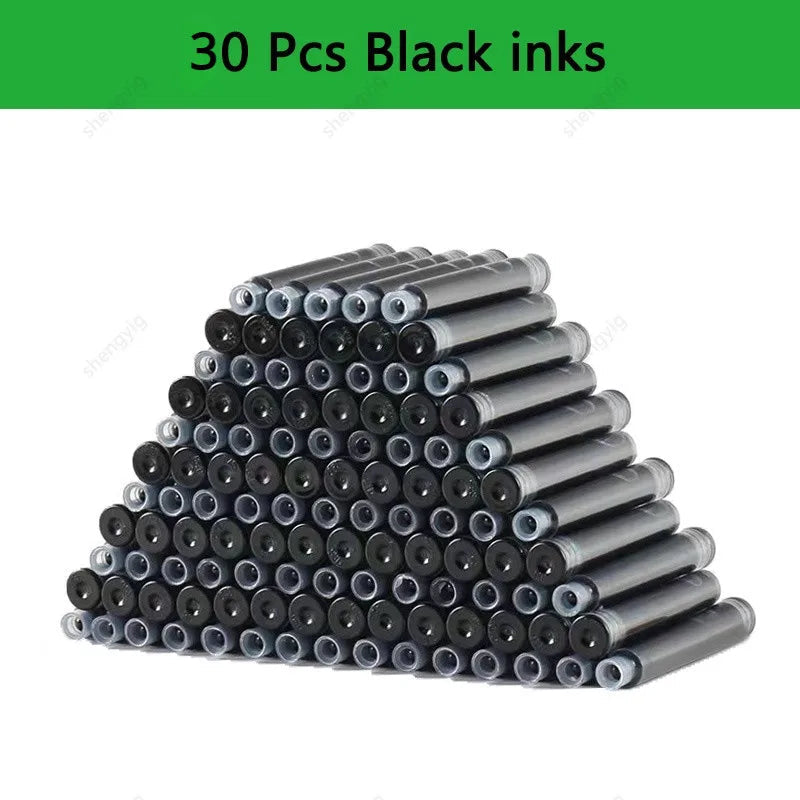 33 Pcs Kawaii Fountain Pen Replaceable Ink Set Black/Blue/Red ink EF 0.38mm School Pens Office Supplies Stationery for Writing Lootquake LLC