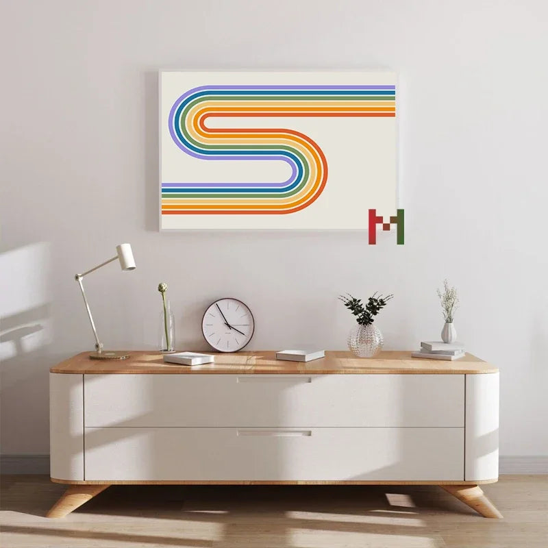 Abstract Pride Art Canvas Print Wall Decor LGBT Home Art Pi-Mart
