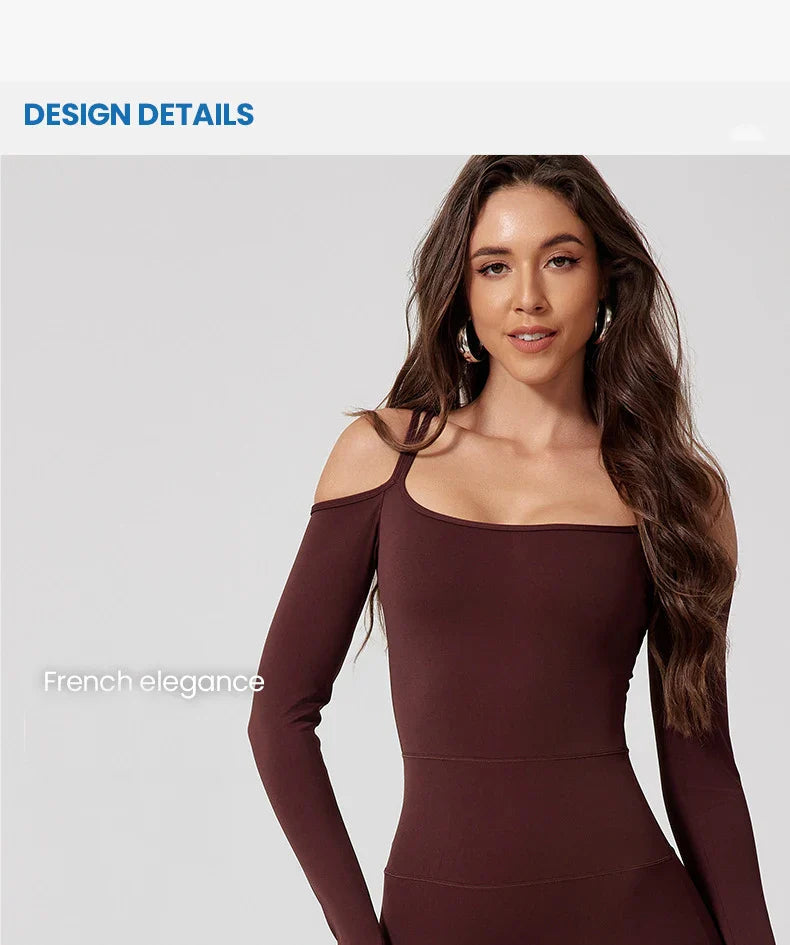 Yoga Jumpsuit Women's Sports Overalls Flared Trousers THRIXINE
