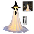 Lighted Spooky Ghost Decor Scary Standing Ghost with LED String Lights Home Porch Garden Yard Lawn Party Halloween Decorations Lootquake LLC