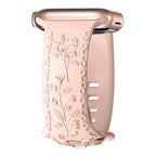 Apple Watch Silicone Band - Floral Engraved - Stylish Design - SJB-DIAMOND ELITES