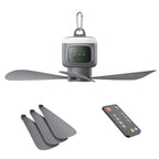 Camping Fan 12000mAh Portable Camping Tent Fan USB Rechargerable Electric Ceiling Air Circulator Fan With Remote Control Light