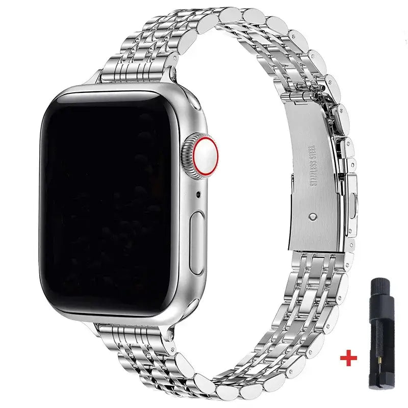 Apple Watch Stainless Steel Band - Sleek Durable Style - SJB-DIAMOND ELITES