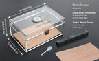 Scotte Cigar Case Humidors Acrylic Cigar Box Hygrometer Humidifier Hold 20 Cigars Include Cigar Cutters Cigar Punch Accessories Lootquake LLC