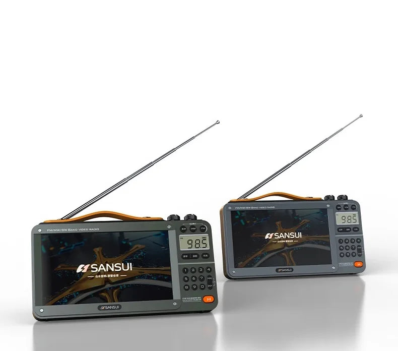 SANSUI Wireless Bluetooth Speakers Home Full-band Radio LED HD Video Player Portable MP4 Walkman Built-in Rechargeable Battery Lootquake LLC