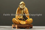 Buddhism Spiritual Art Bronze Sculpture Dharma Buddhist saints Chan sect Dhyana Zen Bronze carved home decorative Sitting Buddha Lootquake LLC