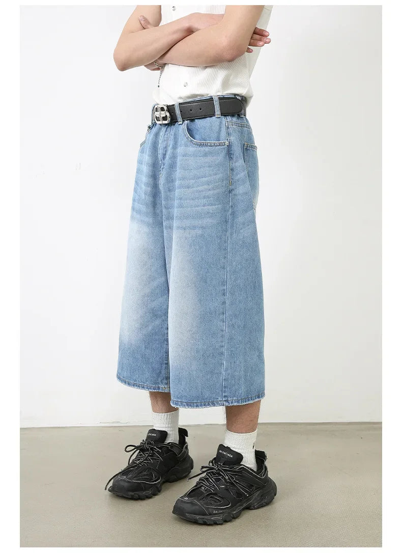 Women's Retro Wide Leg Baggy Casual Denim Shorts Harajuku Aesthetic High Waist Loose Shorts 2024 Summer Fashion Punk Shorts Lootquake LLC