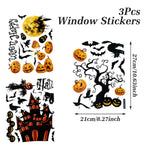 Halloween Pumpkin Window Sticker Haunted House Bat Ghost Glass Wall Sticker Room decor Trick or Treat Halloween Party supplies Lootquake LLC