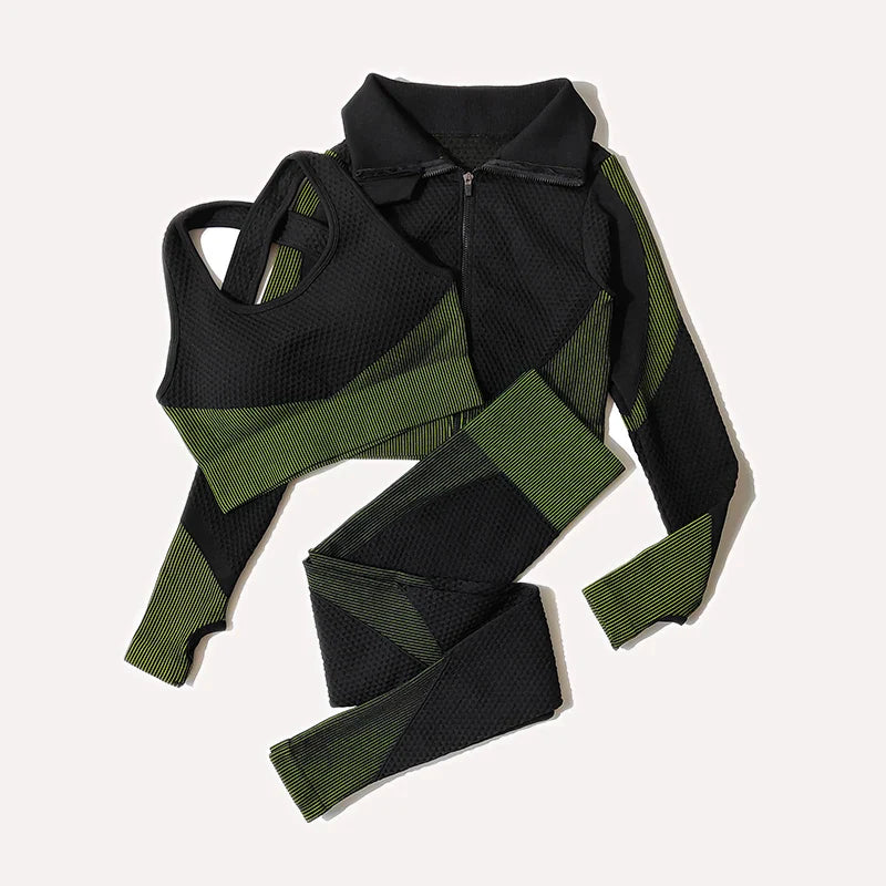 FlexFit Seamless Yoga Set: Comfy, Stylish, Versatile THRIXINE