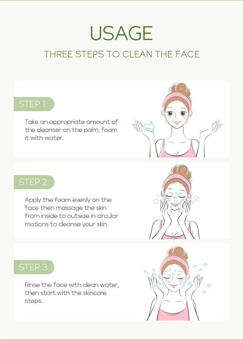 Vitamin C Facial Cleanser Skin Deep Cleansing Moisturizing Blackhead Removal skincare Face Wash Foam Face Cleanser Skin Care Lootquake LLC