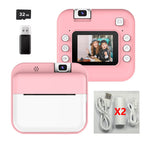 Children Digital Camera Photography Instant Print Camera for Kids Thermal Print Camera Photo Printing Video Toys With 32G Card Lootquake LLC
