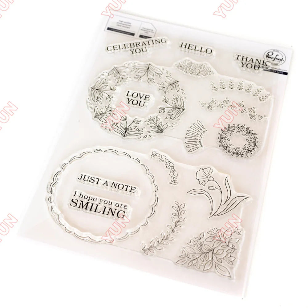 February 2025 New pink Floral Field Metal Cutting Dies Stamp Stencil Hot Foil Set DIY fresh Scrapbook Card Handmade Embossing Lootquake LLC
