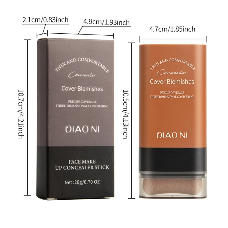 Matte Foundation Cream Stick Multi-Use Eraser Makeup Full Coverage Waterproof Lasting Oil-control Cover Acne Base With brush Lootquake LLC