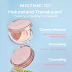 Mistine Foundtion Air Cushion with Natural Dewy Finish Makeup Moisturize Nourish Powdered Cream for Combination Skin 13g 1pc Lootquake LLC