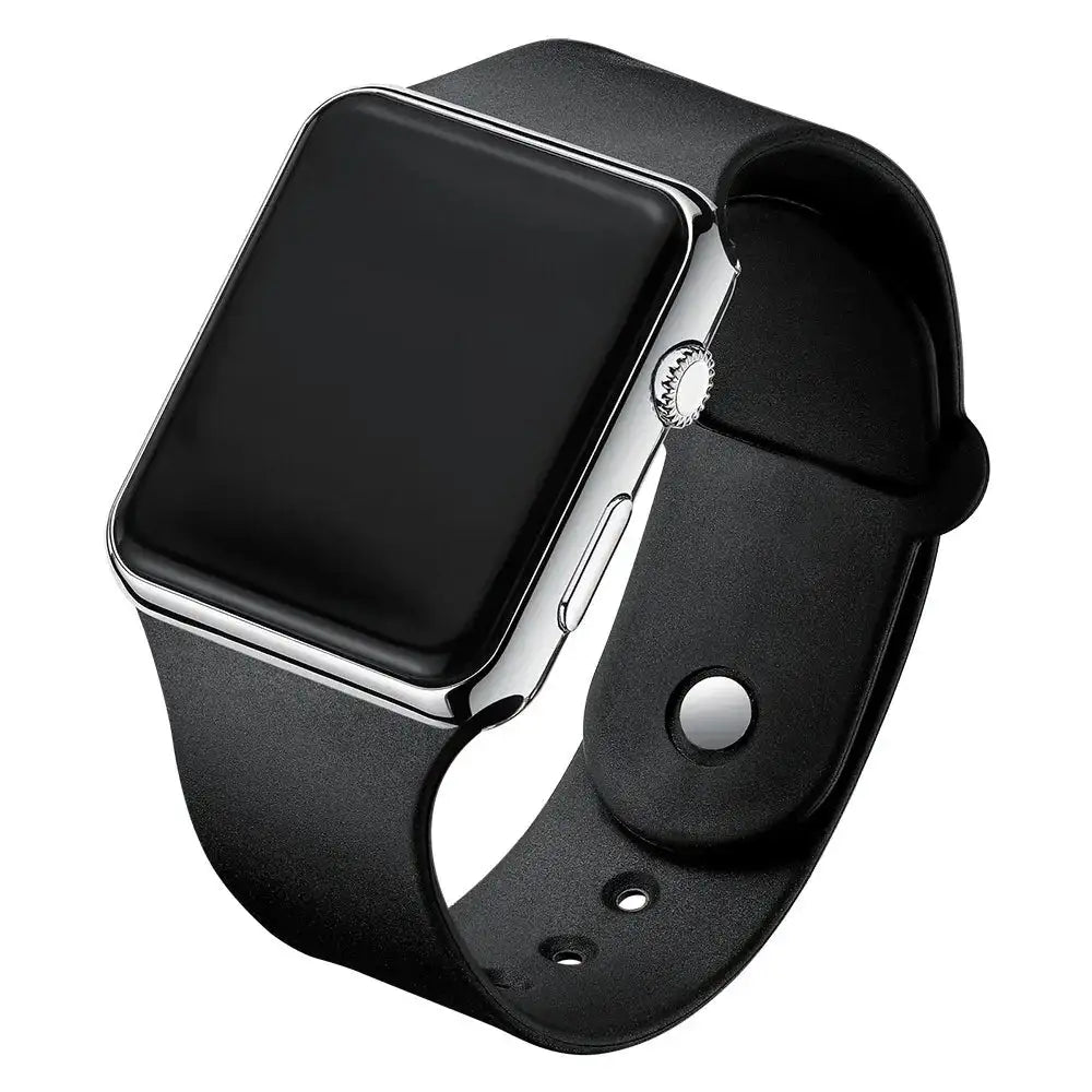 2024 Fashion Sport Digital Watch Women Men Square LED Watches Silicone Belt Electronic Women Digital Watches Clock Montre Femme