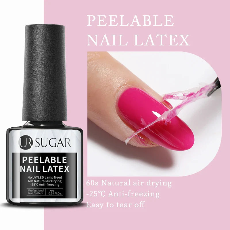 UR SUGAR Blue Color Rubber Base Gel Nail Polish Gold Glitter Base Gel Top Coat Soak Off UV LED Gel Nail Art Varnish Manicure Lootquake LLC