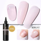 BORN PRETTY 250g Milky White Jelly Nude Gel Nail Polish Refilled Package Translucent Clear Color Semi Permanent Soak Off UV Gel Lootquake LLC