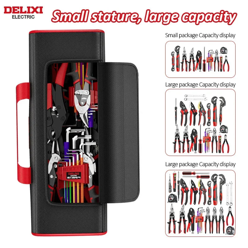 DELIXI ELECTRIC Tool Bag Oxford Cloth Portable Storage Bag, Professional Electrician and Carpenter Repair, Home Storage, HandBag Lootquake LLC