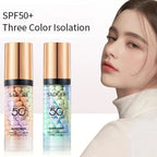 Face Makeup Primer Tri-color Cream Contour Color Isolation Waterproof Makeup Foundation Natural Makeup Base Cream 40g Lootquake LLC