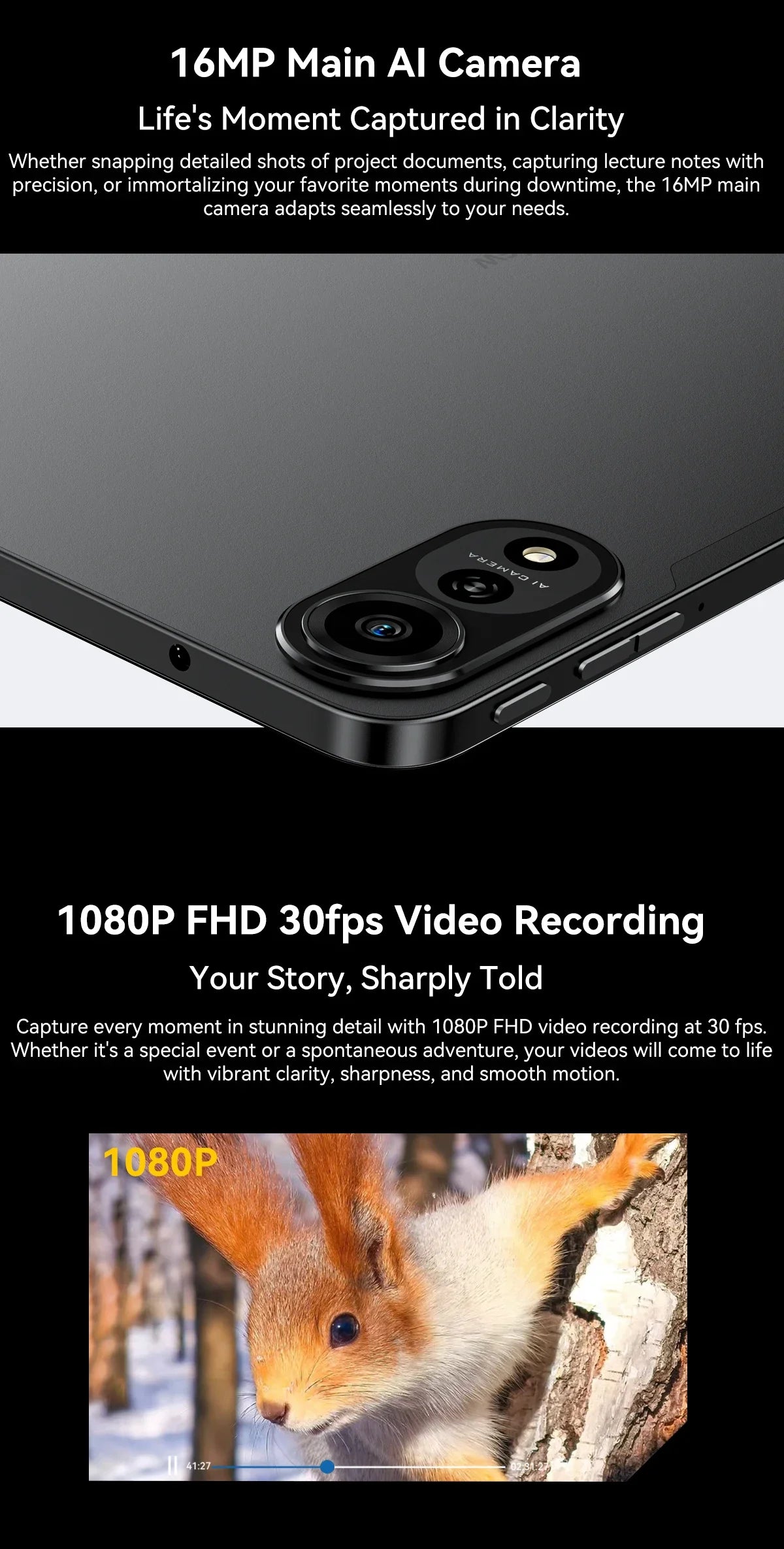 Blackview MEGA 2 Tablets 12 inch 2K Display Widevine L1 24GB(8+16) Android 15 256GB 9000mAh AI Main Camera Pad PC Lootquake LLC